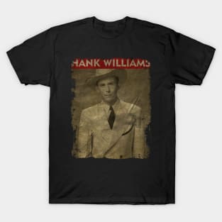 TEXTURE ART-Hank Williams - RETRO STYLE 2 T-Shirt